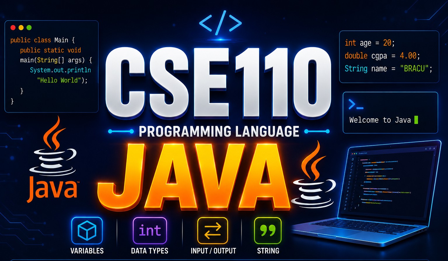 CSE110 Programming Language - Java