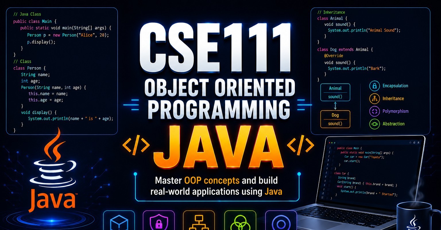 CSE111 Object Oriented Programming - Java
